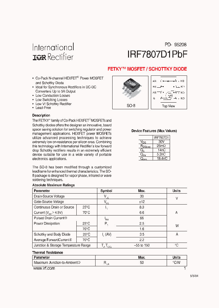 IRF7807D1PBF_709458.PDF Datasheet