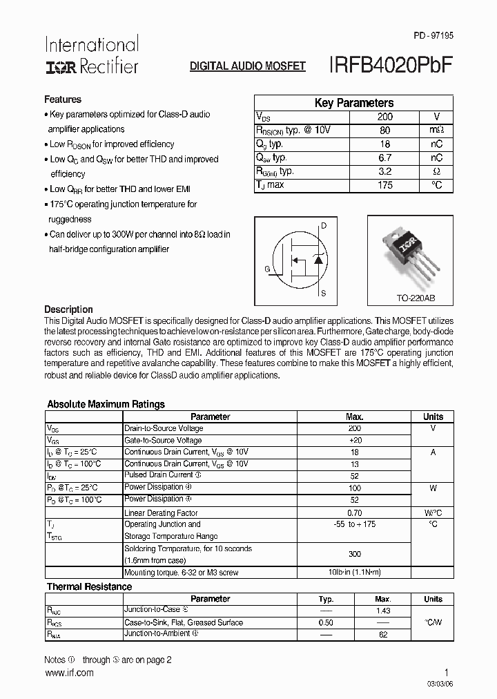 IRFB4020PBF_631569.PDF Datasheet