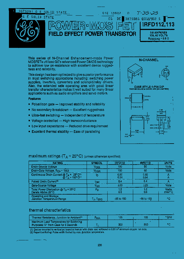 IRFD112_718907.PDF Datasheet