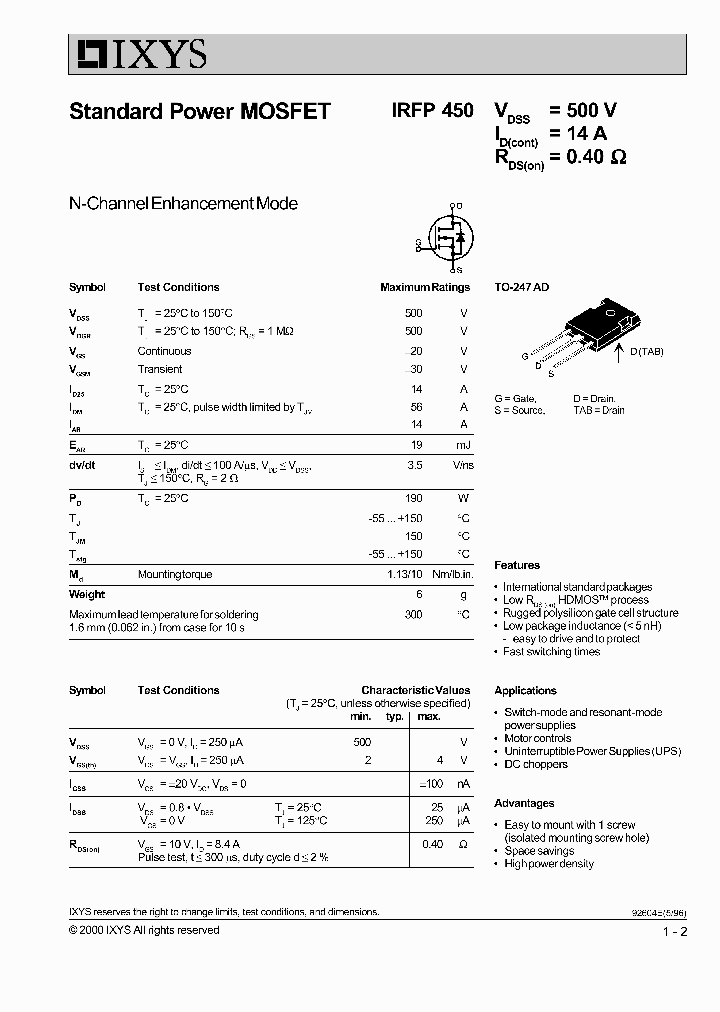 IRFP450_932062.PDF Datasheet