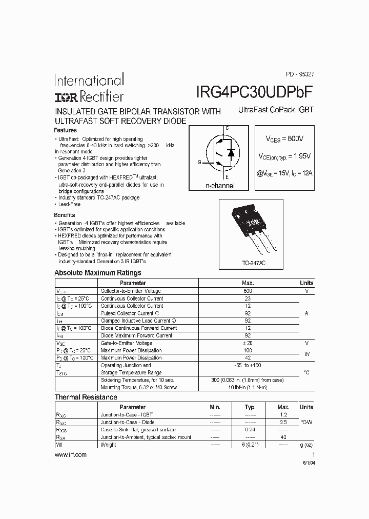 IRG4PC30UDPBF_709385.PDF Datasheet