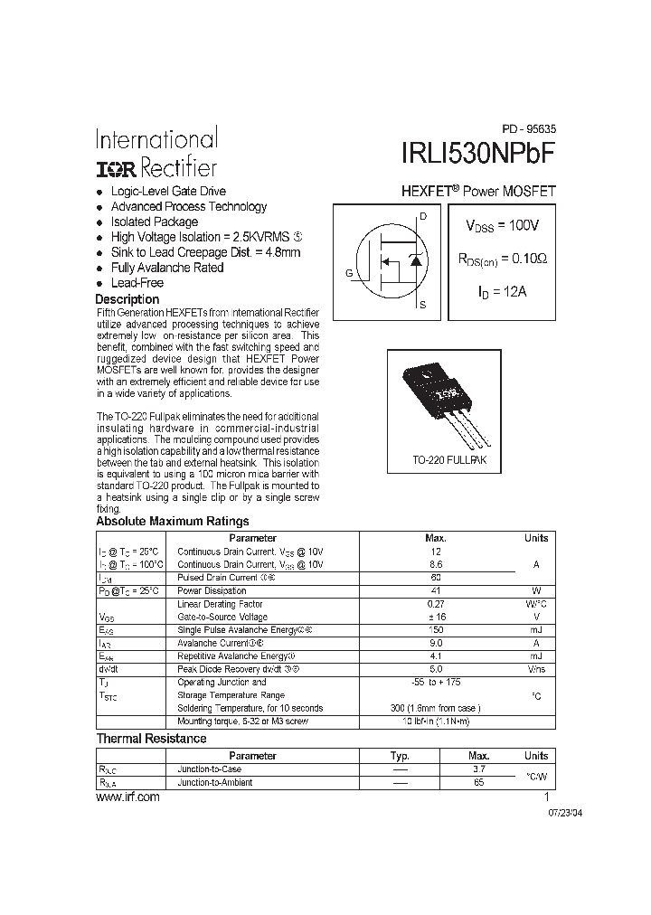 IRLI530NPBF_775107.PDF Datasheet