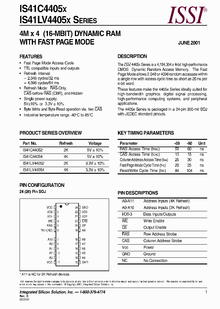 IS41LV44052_661550.PDF Datasheet