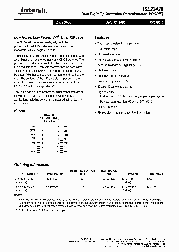 ISL22426_717348.PDF Datasheet