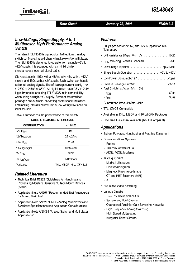 ISL4364006_719640.PDF Datasheet