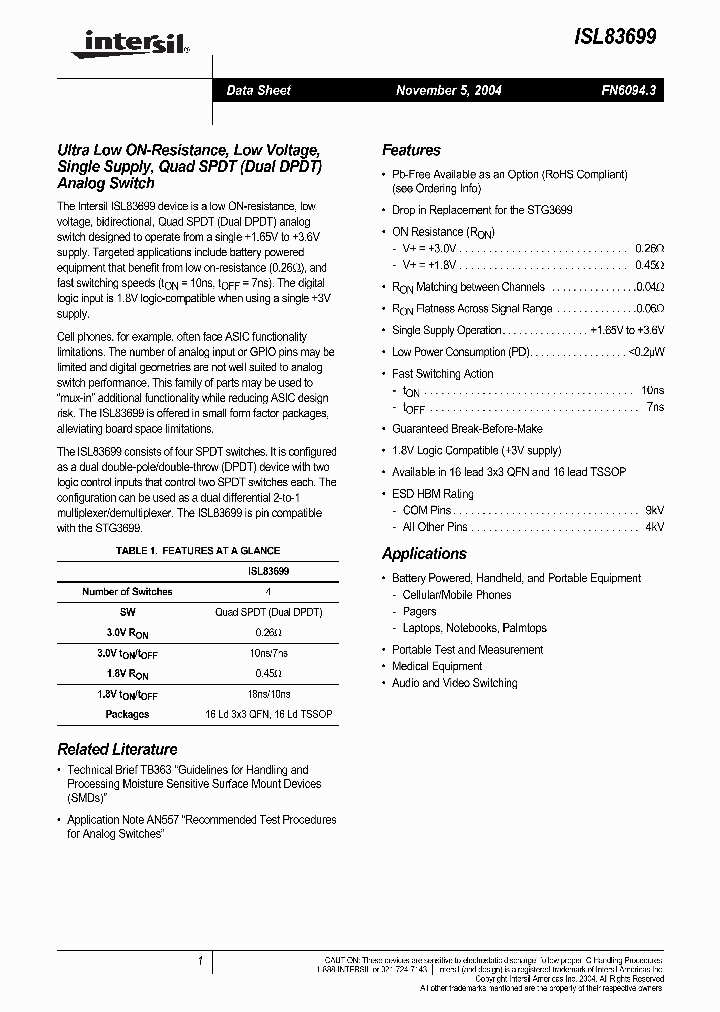 ISL83699_893632.PDF Datasheet