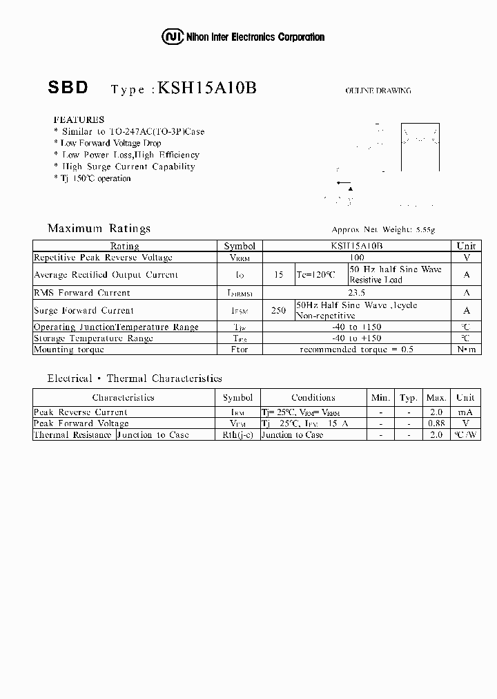 KSH15A10B_610654.PDF Datasheet