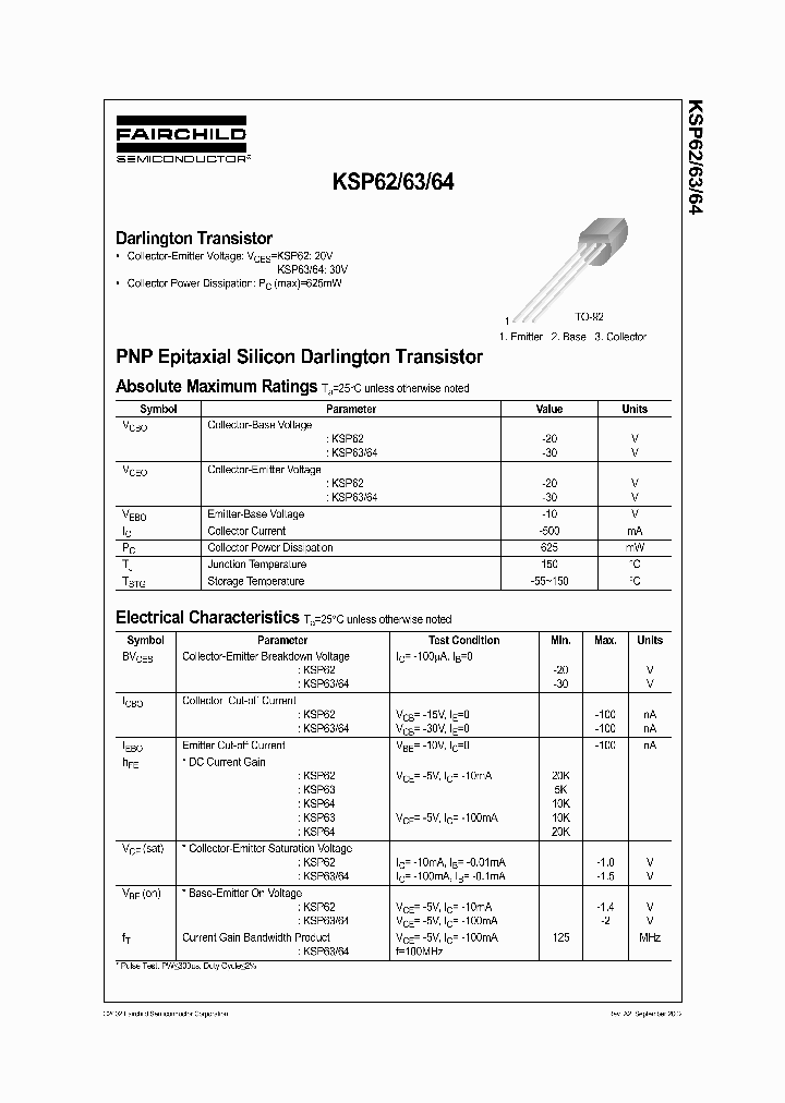 KSP63_927290.PDF Datasheet