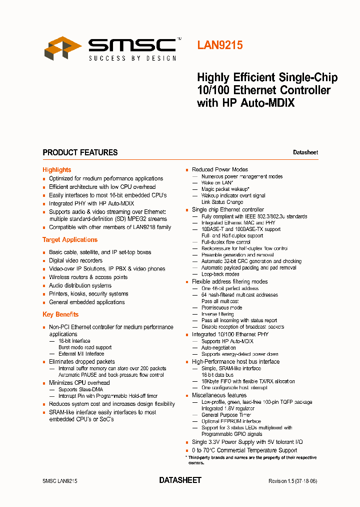 LAN9215_722131.PDF Datasheet