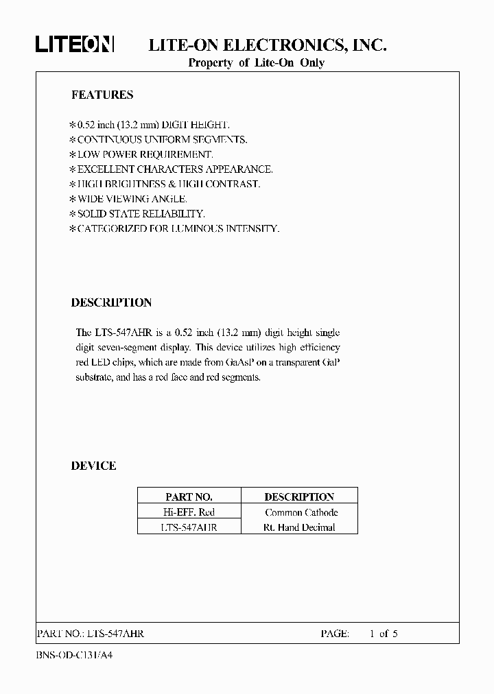 LTS-547AHR_666178.PDF Datasheet