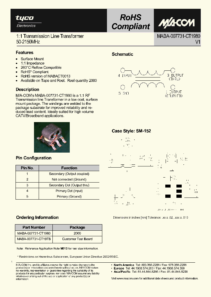 MABA-007731-CT19TB_614477.PDF Datasheet