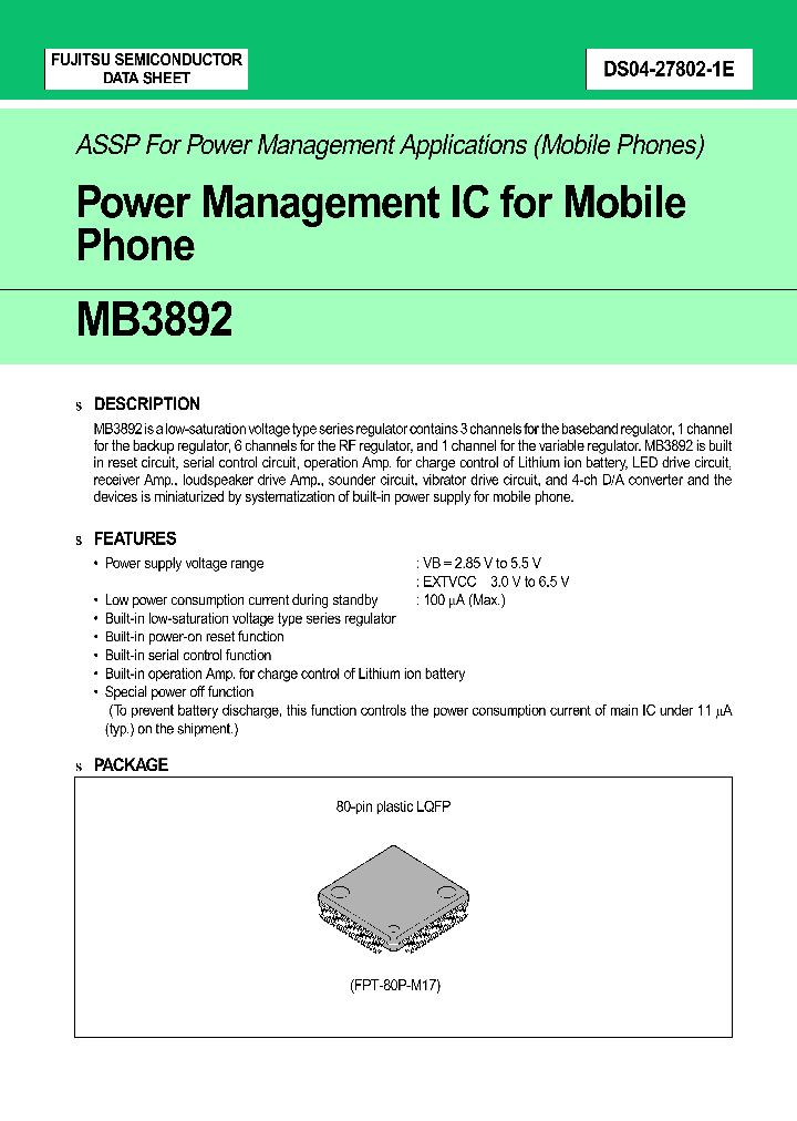 MB3892_869002.PDF Datasheet