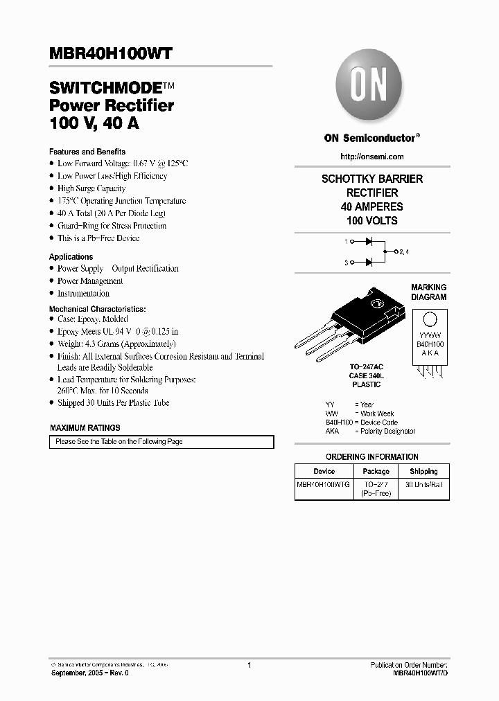 MBR40H100WD_612007.PDF Datasheet