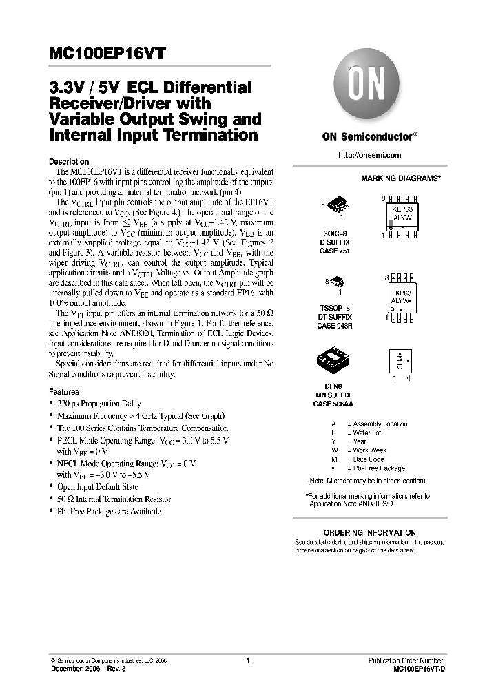MC100EP16VT_750501.PDF Datasheet