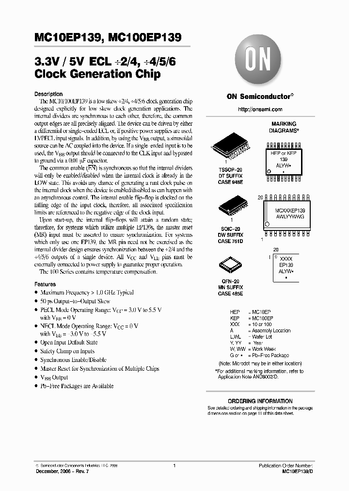 MC10EP139DTG_743193.PDF Datasheet