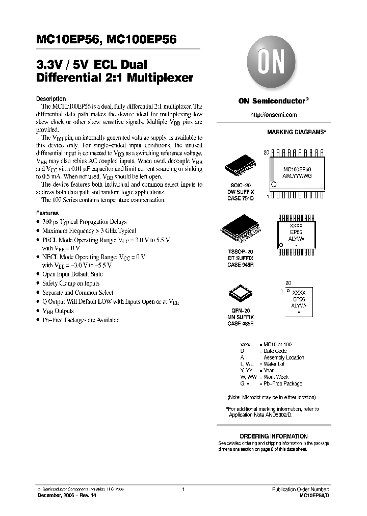 MC10EP5606_743778.PDF Datasheet