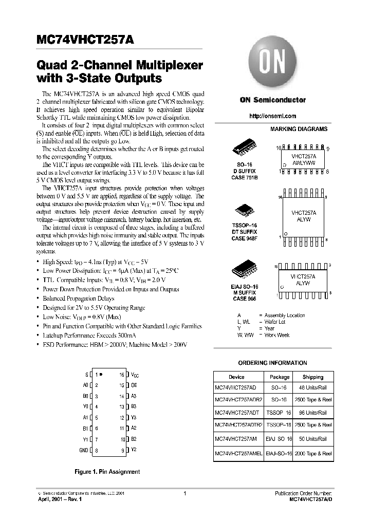 MC74VHCT257A_681783.PDF Datasheet