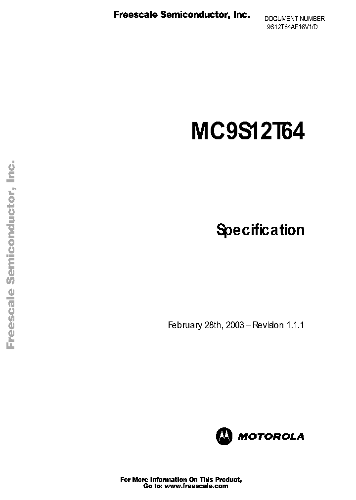 MC9S12T64_663854.PDF Datasheet