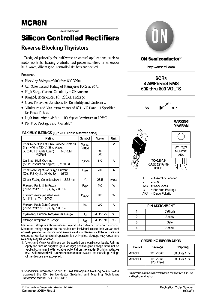 MCR8N_742482.PDF Datasheet