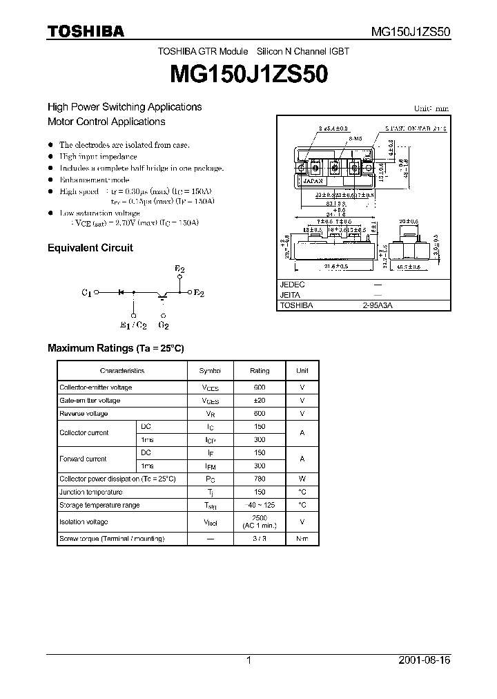 MG150J1ZS50_885905.PDF Datasheet