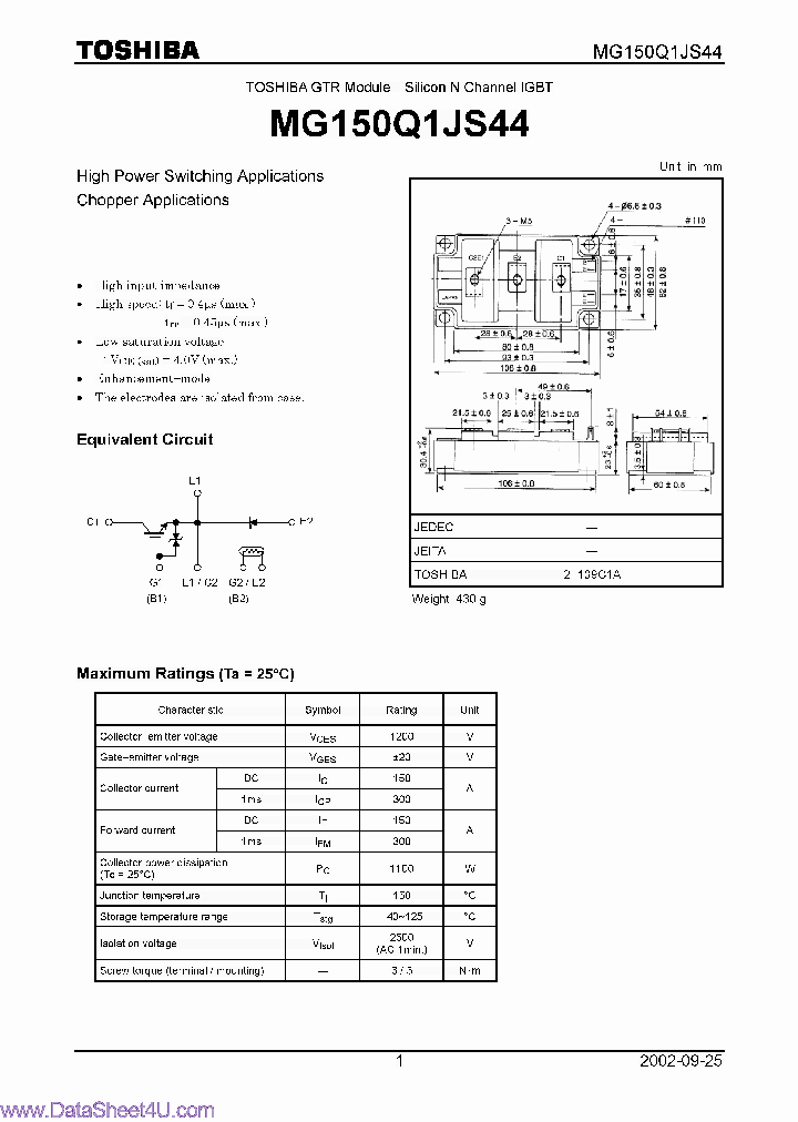 MG150Q1JS44_886087.PDF Datasheet