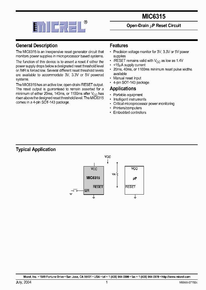 MIC6315_926142.PDF Datasheet