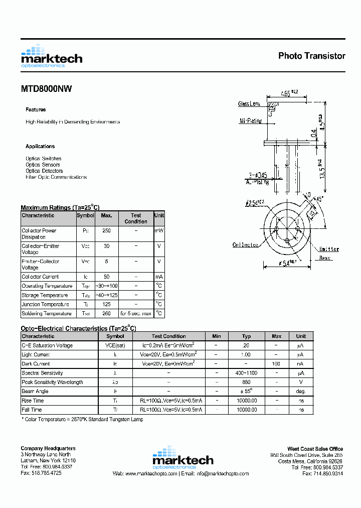 MTD8000NW_808228.PDF Datasheet