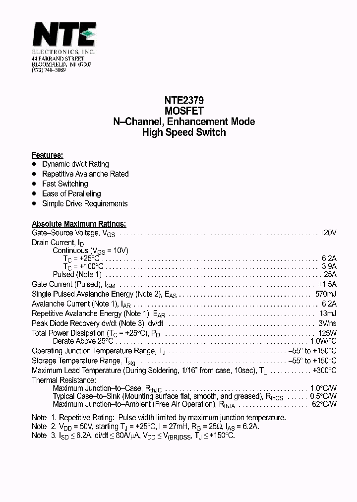 NTE2379_949556.PDF Datasheet