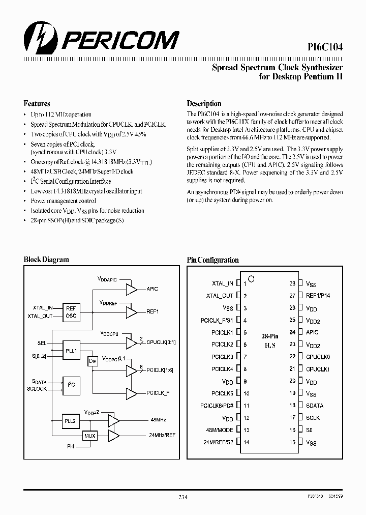 PI6C104_1019923.PDF Datasheet