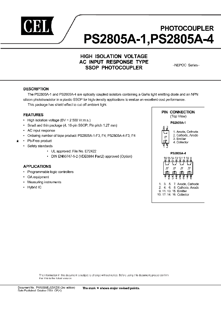 PS2805A-1-V_699407.PDF Datasheet