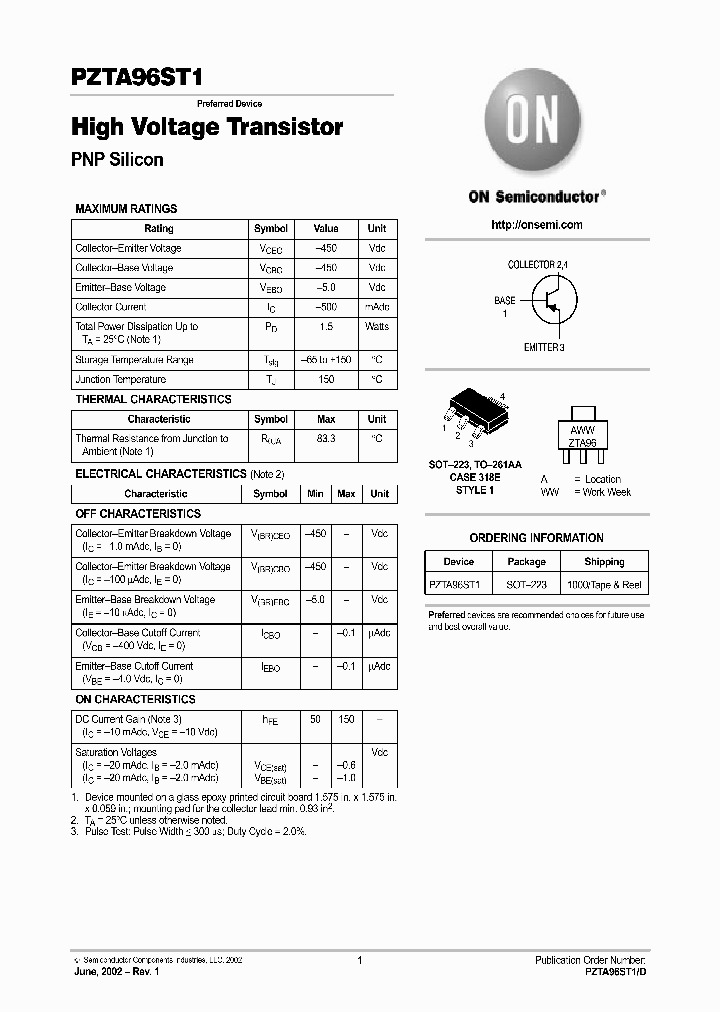 PZTA96ST1_1011035.PDF Datasheet