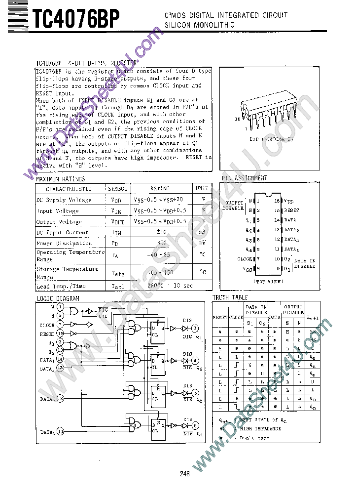 TC4076BP_837608.PDF Datasheet