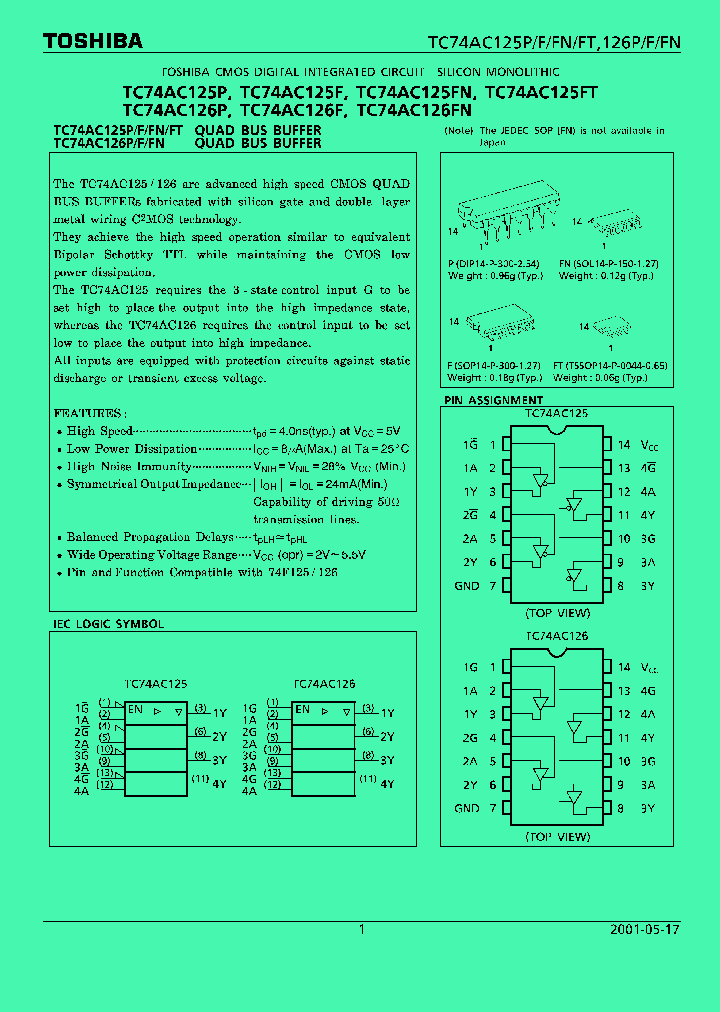 TC74AC126F_889585.PDF Datasheet