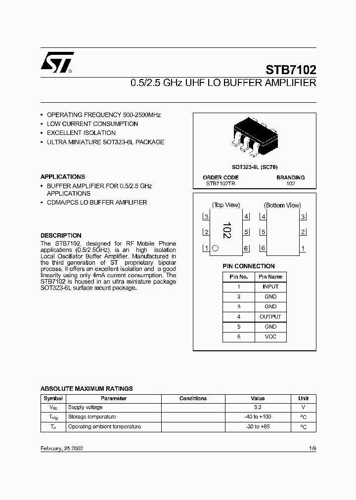 STB7102_1122935.PDF Datasheet