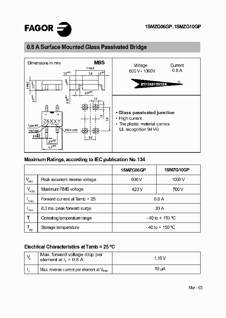 1SMZG10GP_1192567.PDF Datasheet