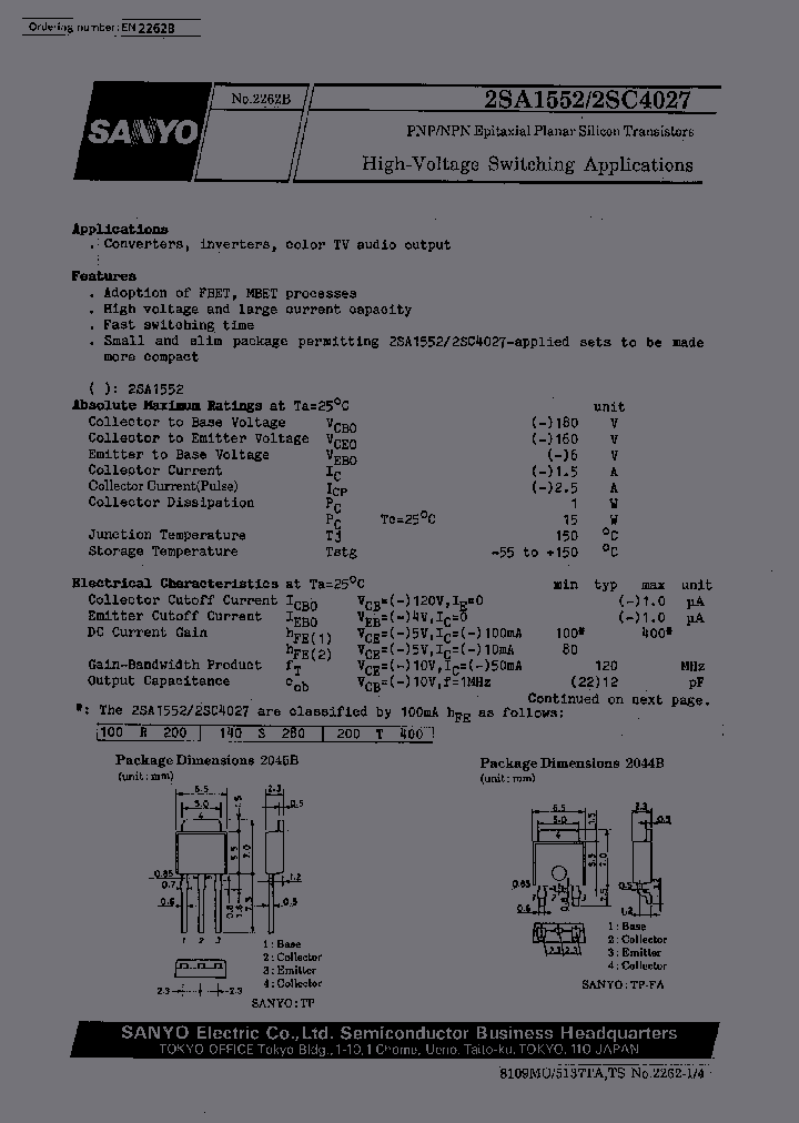 2SA1552_1027700.PDF Datasheet