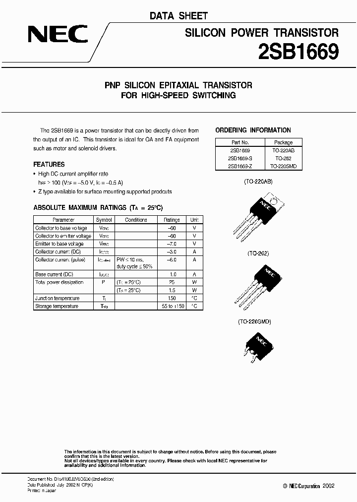 2SB1669-Z_1195178.PDF Datasheet