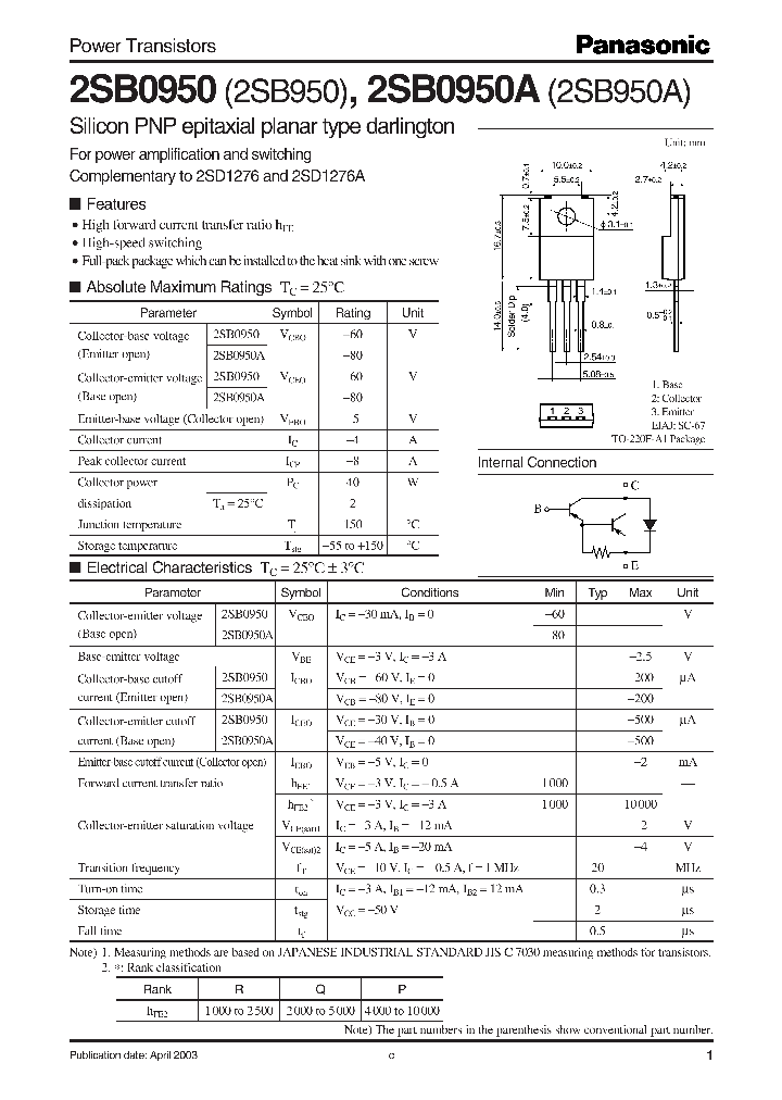 2SB950A_1195327.PDF Datasheet