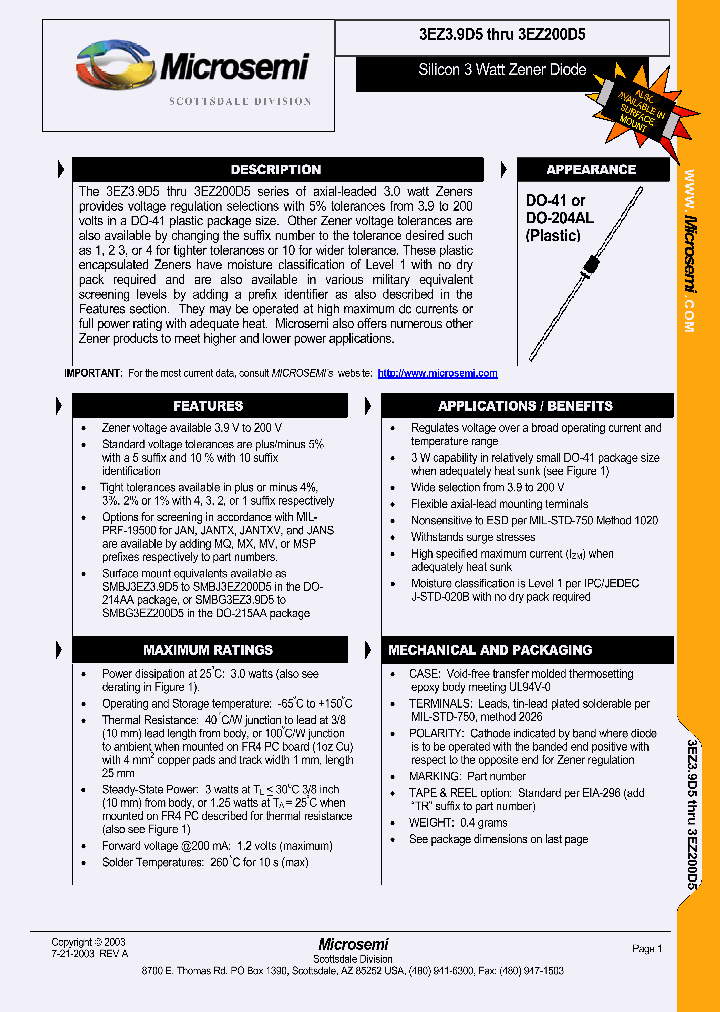 3EZ47D5_1058305.PDF Datasheet