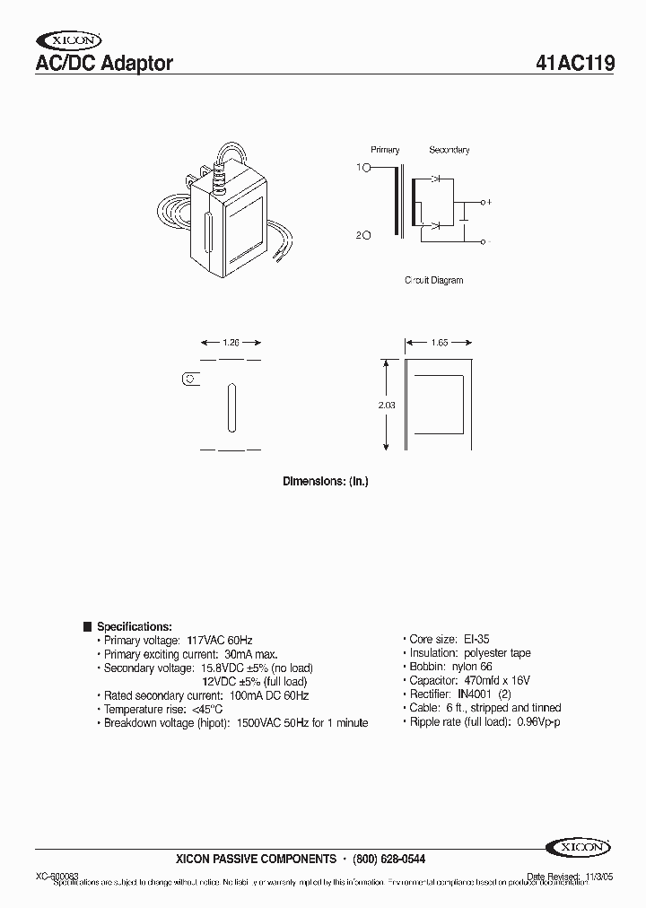 41AC119_1199717.PDF Datasheet