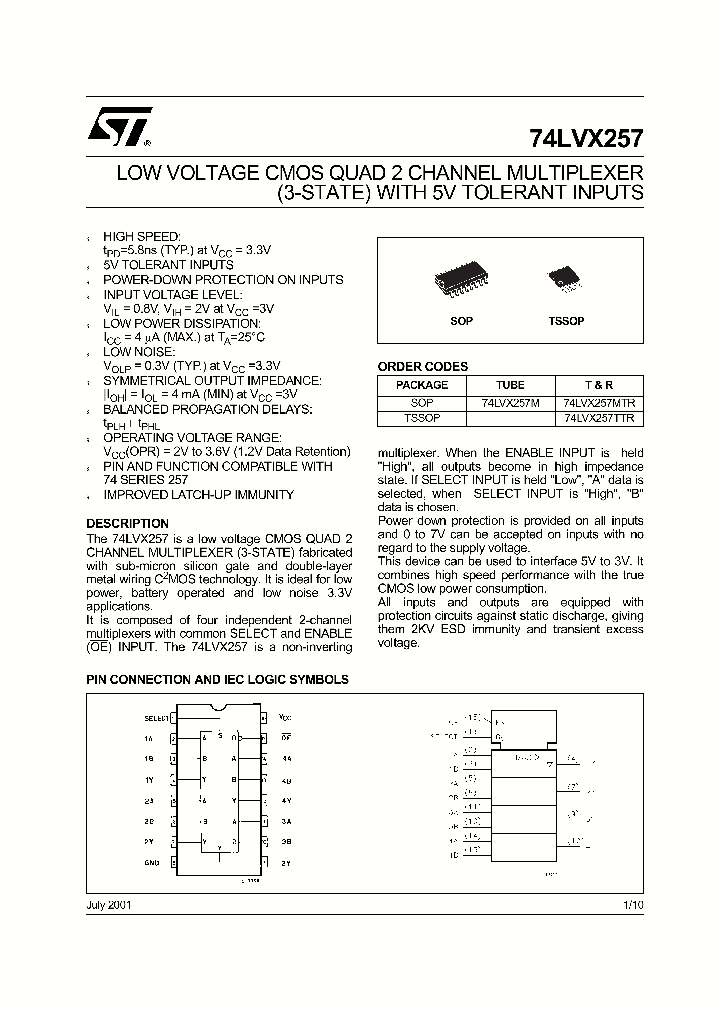 74LVX257TTR_1202909.PDF Datasheet