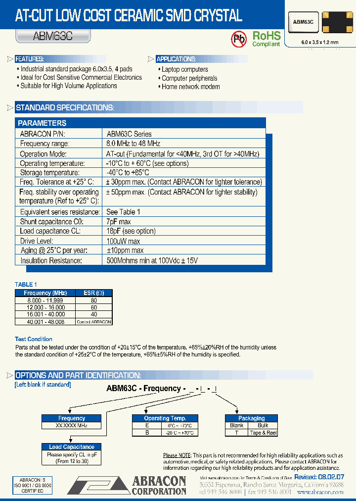ABM63C_1205283.PDF Datasheet