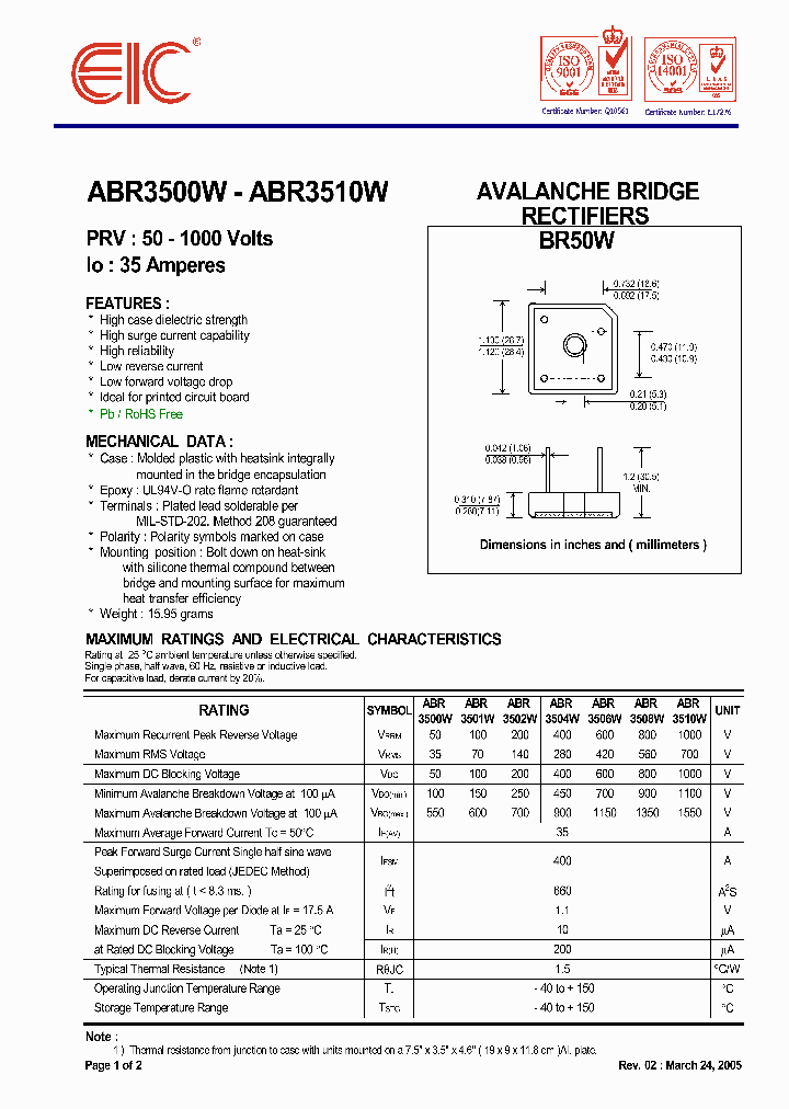 ABR3510W_1205307.PDF Datasheet