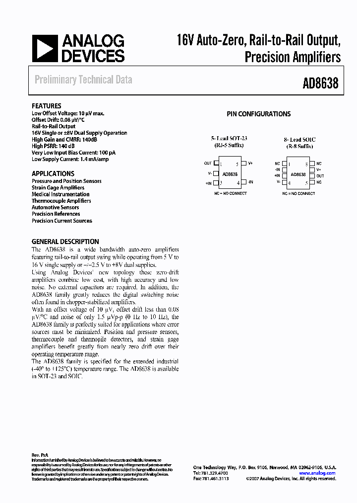 AD8638_1092405.PDF Datasheet