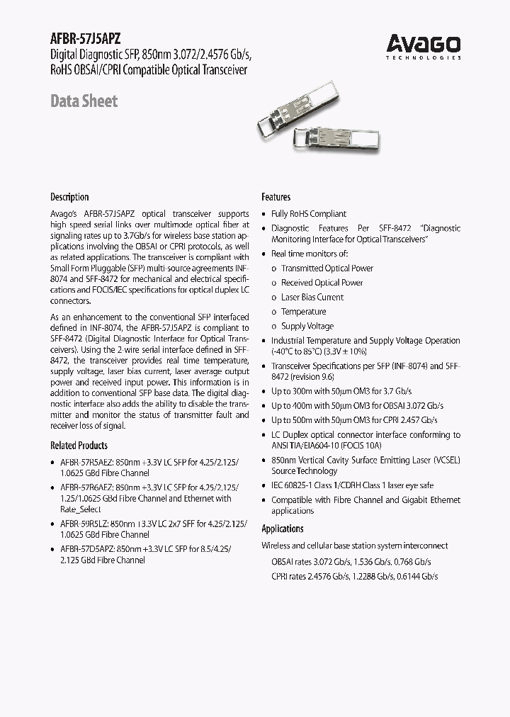 AFBR-57J5APZ_1092814.PDF Datasheet