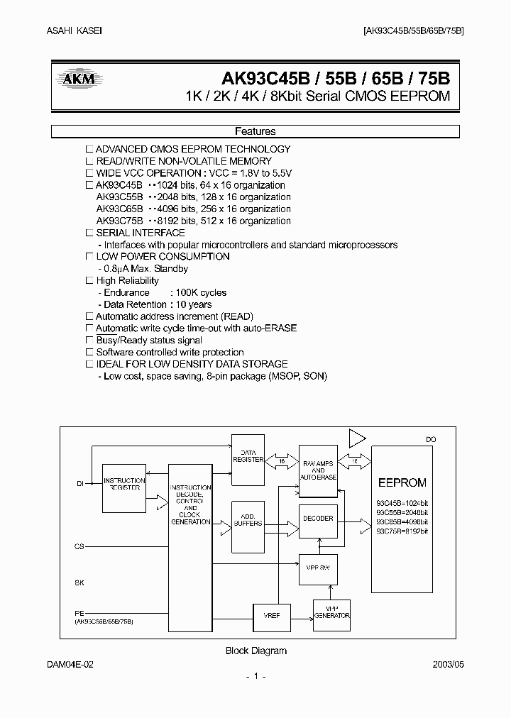 AK93C45B03_1009963.PDF Datasheet