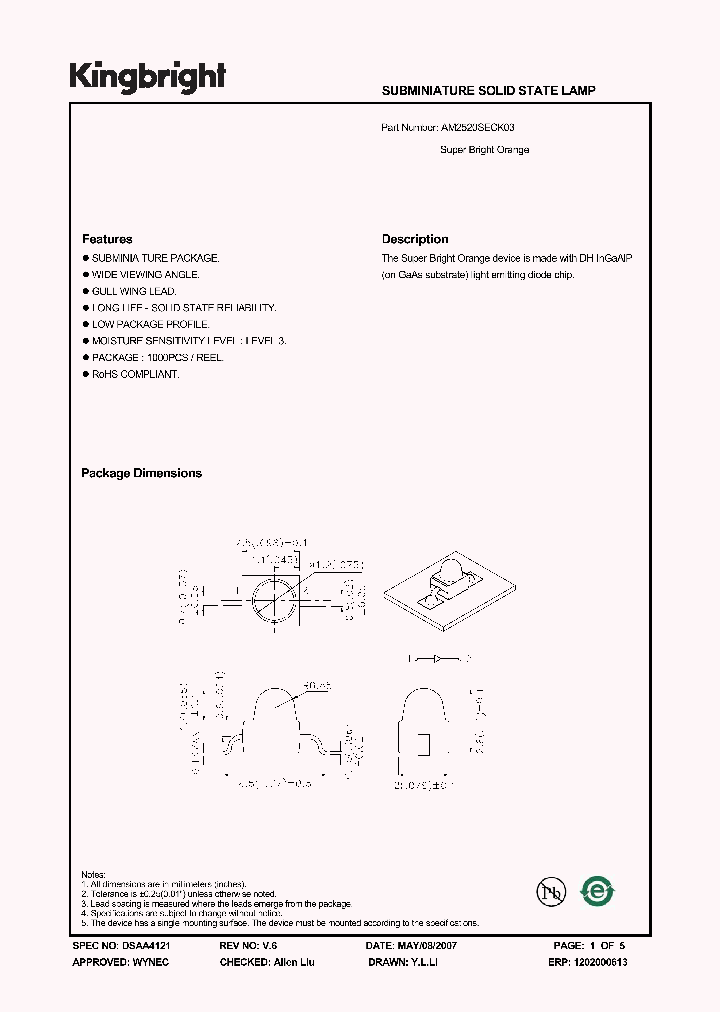 AM2520SECK03_1134880.PDF Datasheet