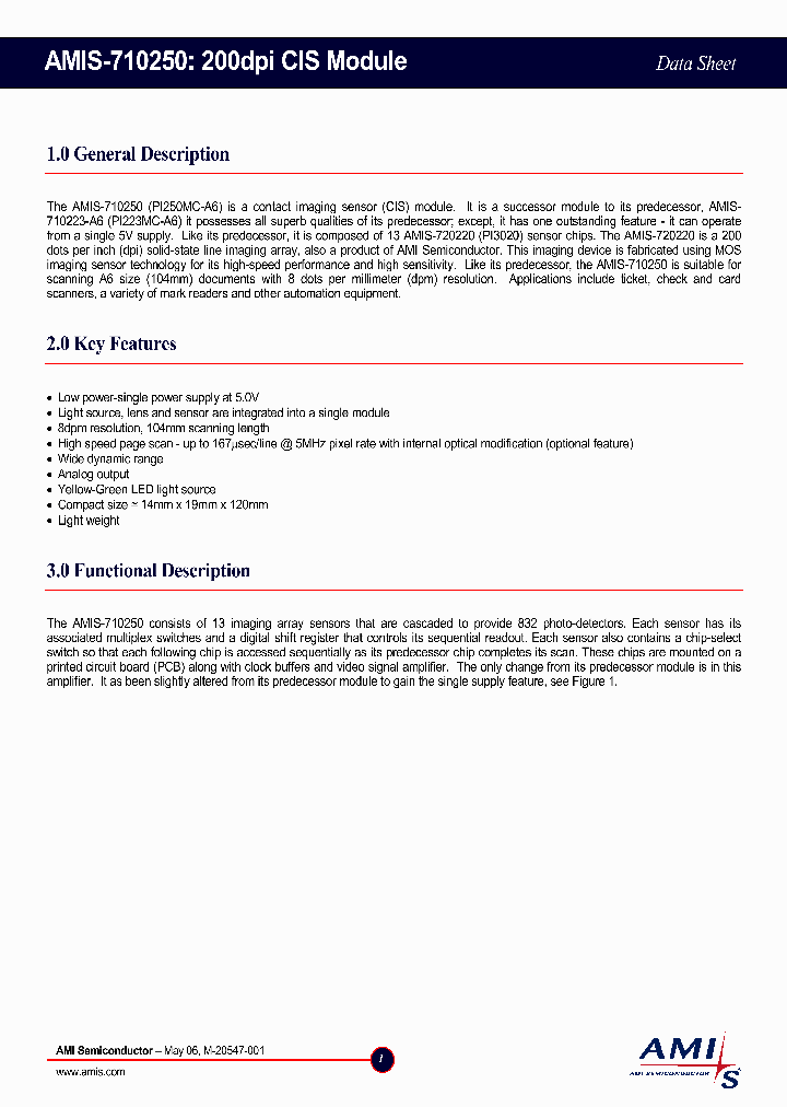 AMIS-710250_1209586.PDF Datasheet