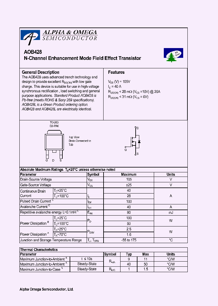 AOB428L_1210246.PDF Datasheet