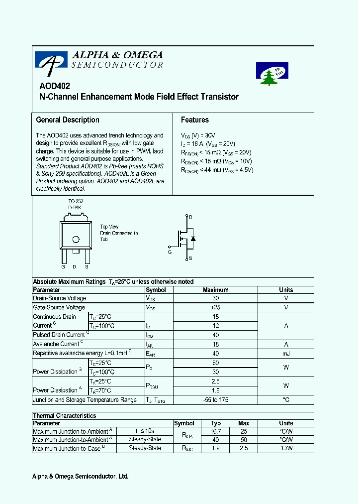 AOD402_820797.PDF Datasheet